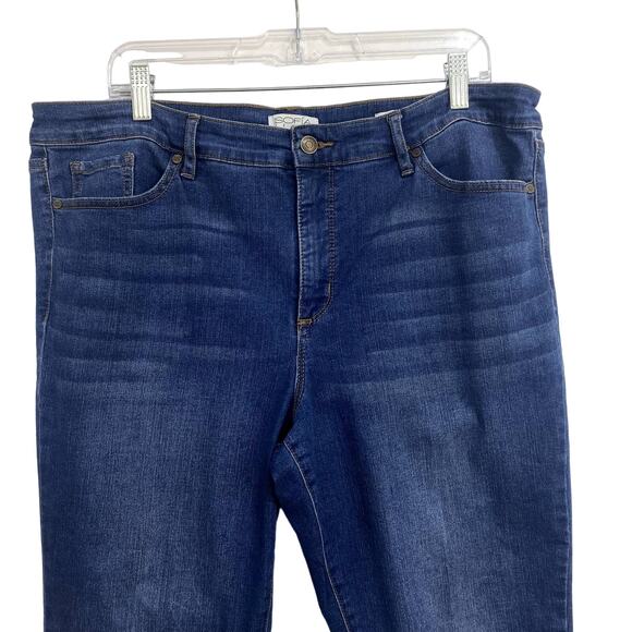 Sofia Jeans By Sofia Vergara Womens Size 18 Blue Denim Skinny Ankle Stretch - Picture 3 of 12